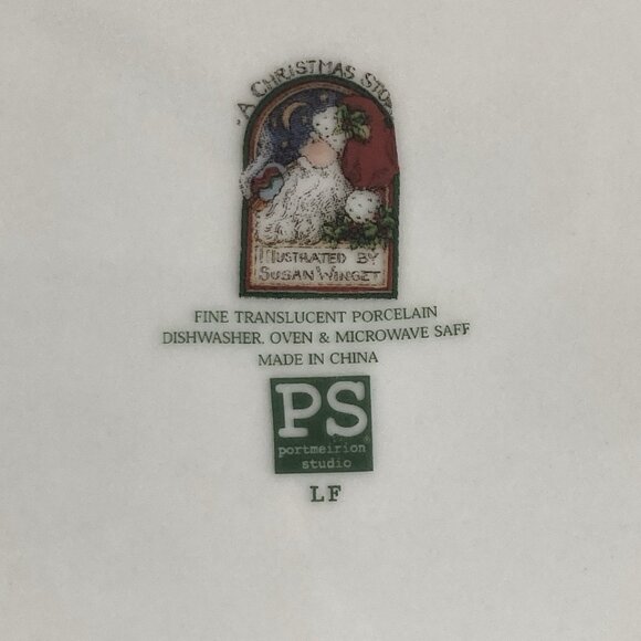 Portmeirion Susan Winget "A Christmas Story Stockings Were Hung Dessert Plate - Picture 6 of 6